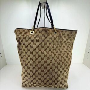 Gucci Brown Monogram Tote Bag